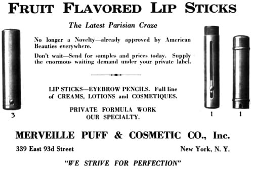 1924 Merveille Fruit Flavored Lipsticks