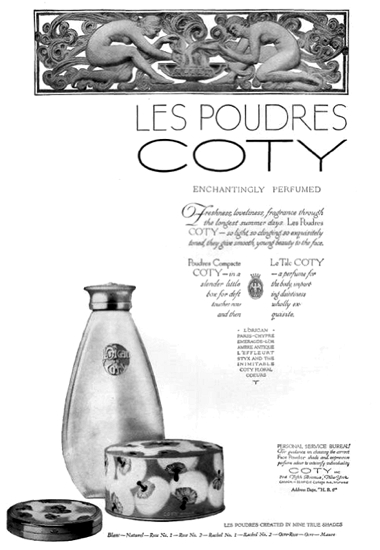 1927 Coty loose and compressed powders