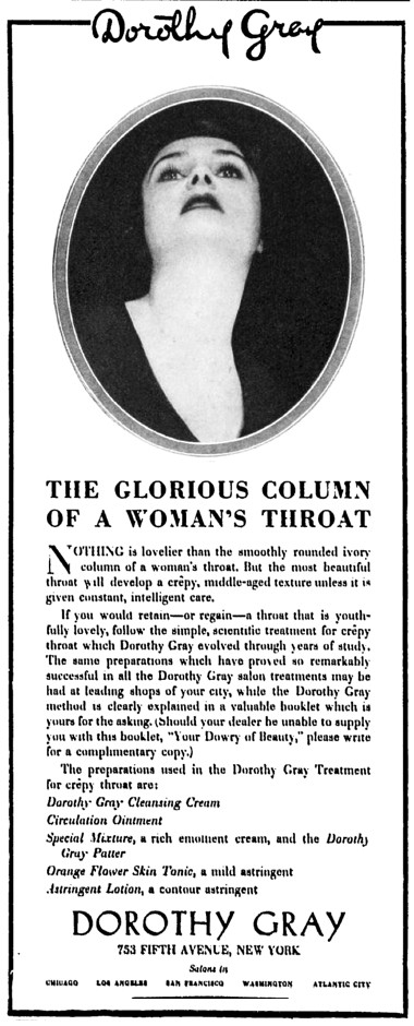 1928 Dorothy Gray cosmetics