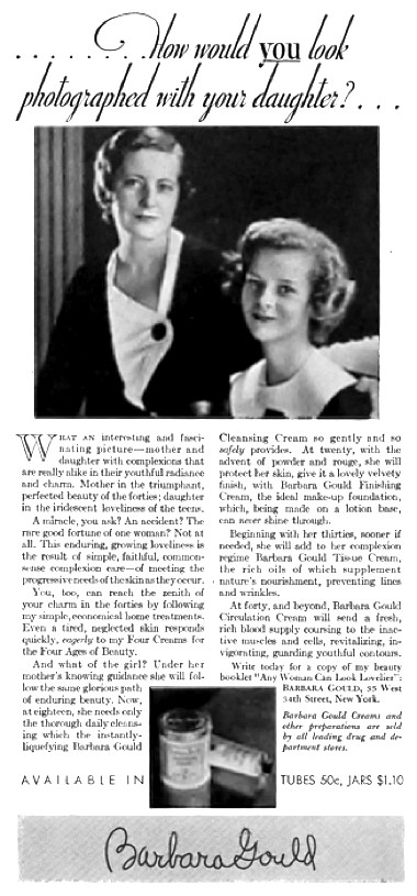 1933 Barbara Gould Cleansing Cream and Circulation Cream
