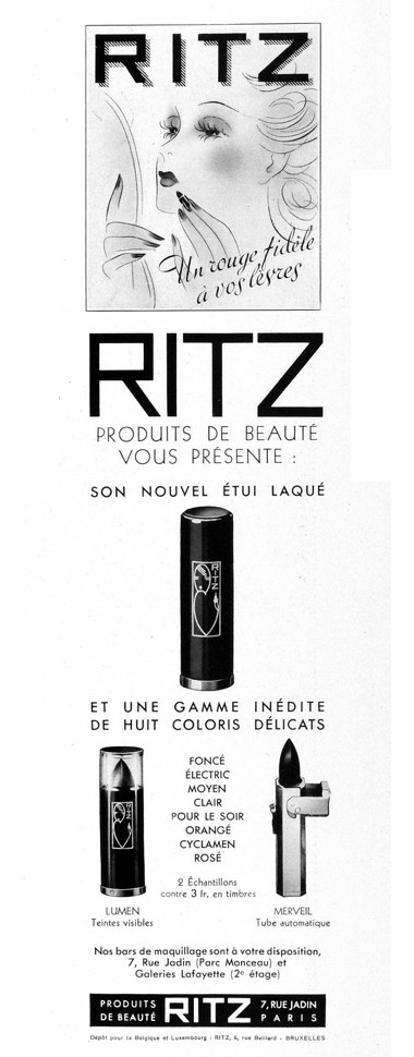 1938 Ritz lipsticks