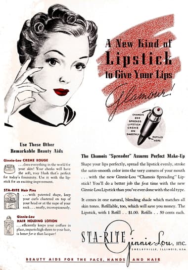1939 Ginnie-Lou Sta-Rite Lipsticks