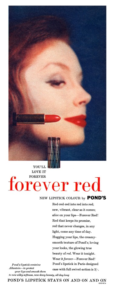 1959 Ponds Forever Red