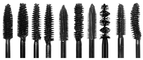 Assorted mascara brushes