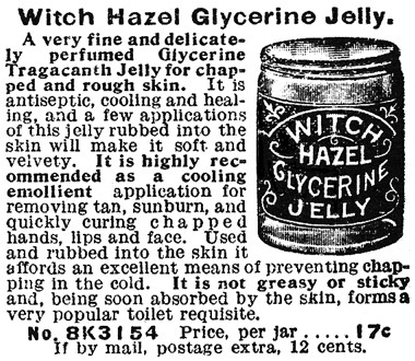 1908 Witch Hazel Glycerine Jelly