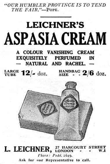 1926 Leichner Aspasia Cream