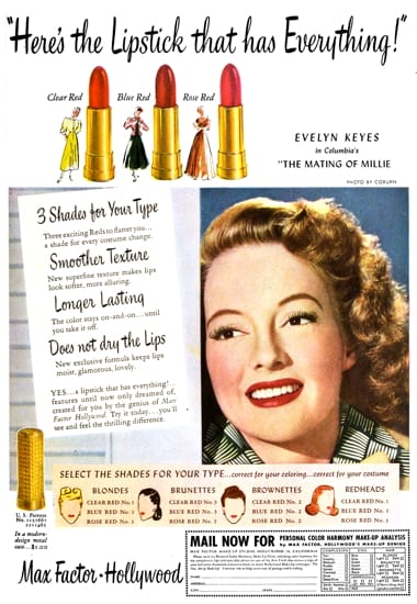 1949 Max Factor Lipsticks