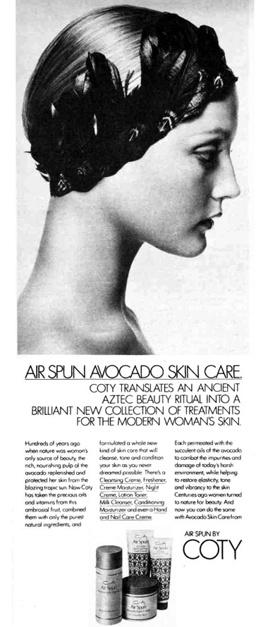 1974 Coty Air Spun Avocado Skin Care