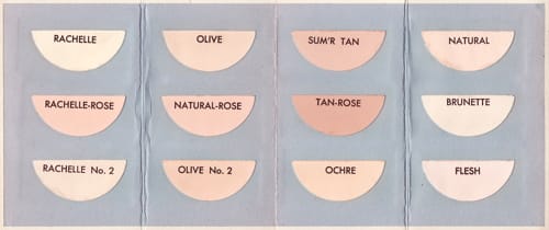 color chart maxfactor pan stick