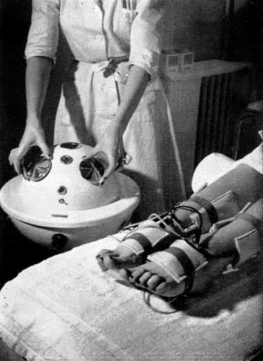 1956 Orlane Nemectron ankle treatment