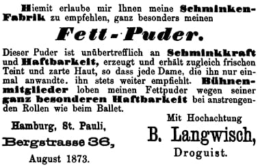 1872 B. Langwisch Fett-Peder