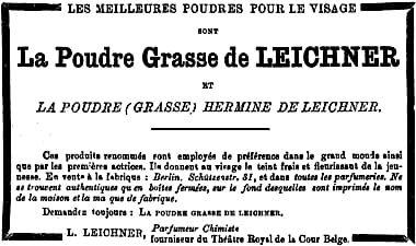 1888 La Poudre Grasse and La Poudre (Grasse) Hermelin de Leichner