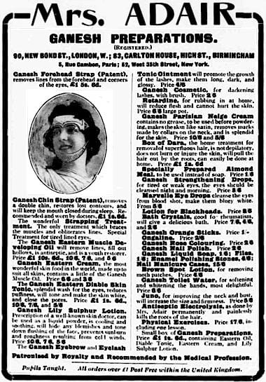 1905 Mrs. Adair Ganesh Preparations