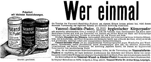 1912 Vasenol Powders