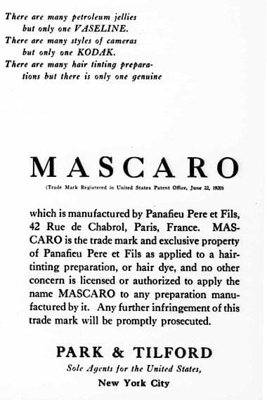 1920 Trade advertisment by Panafieu, Pere et Fils