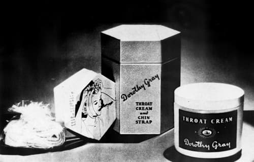 1936 Dorothy Gray Throat Cream and Chin Strap Kit