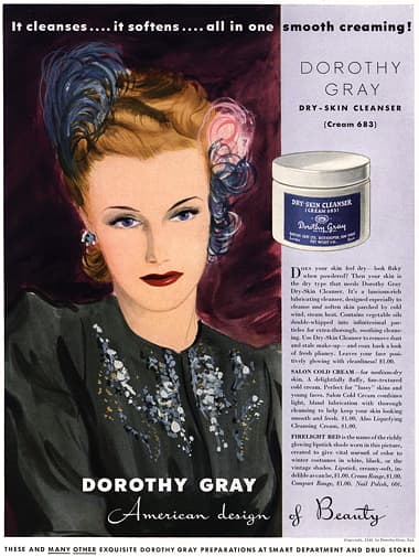 1940 Dorothy Gray Dry Skin Cleanser