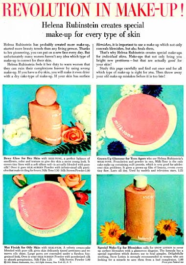 1951 Helena Rubinstein make-up for every type of skin