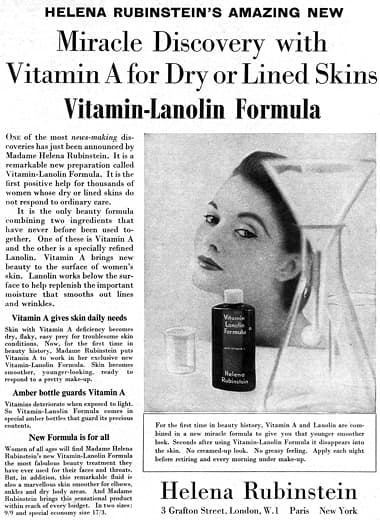 1954 Helena Rubinstein Vitamin-Lanolin Formula