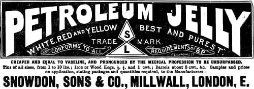 1893 Snowdon Petroleum Jelly