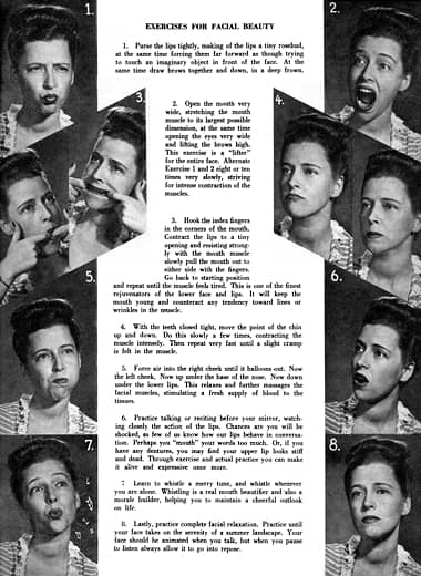 1945 Exercises for Facial Beauty