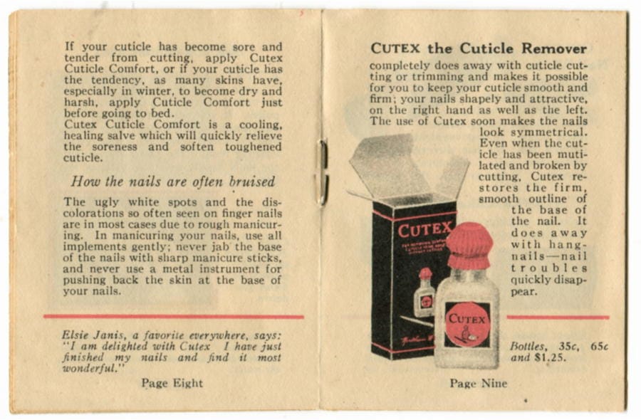 1928 The Care of the Nails page 6-7
