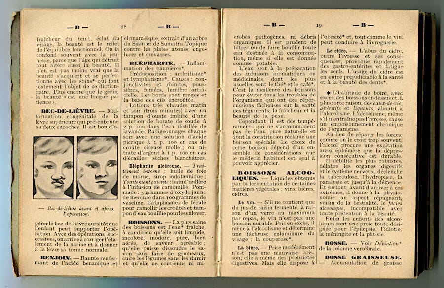 Dictionnaire soins de beaute pages 16-17