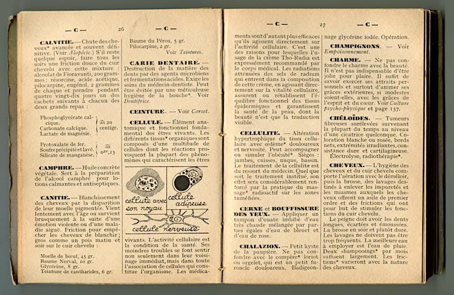 Dictionnaire soins de beaute pages 24-25