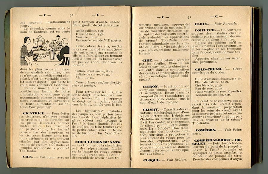 Dictionnaire soins de beaute pages 28-29
