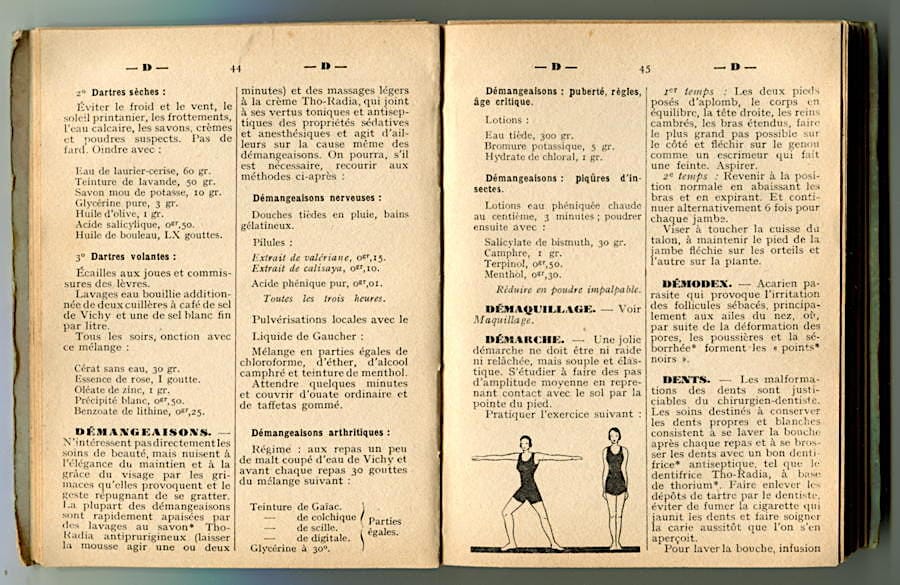 Dictionnaire soins de beaute pages 42-43