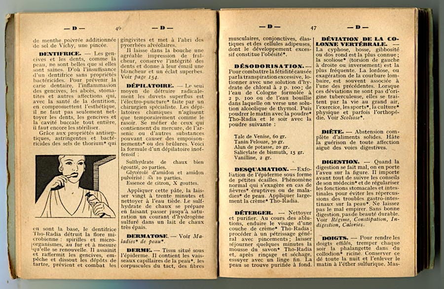 Dictionnaire soins de beaute pages 44-45