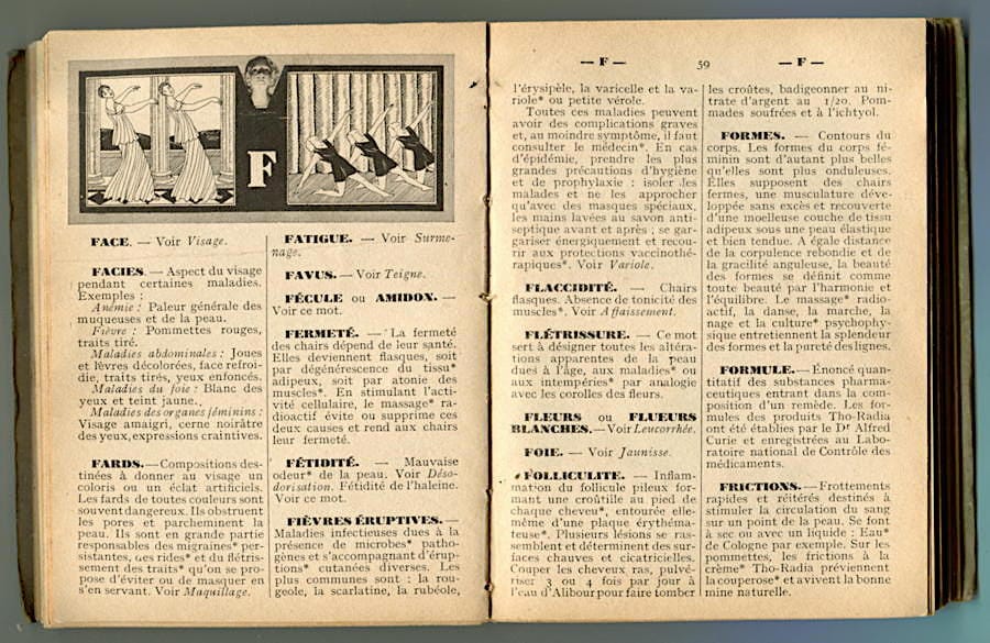 Dictionnaire soins de beaute pages 56-57