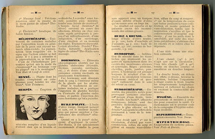Dictionnaire soins de beaute pages 64-65