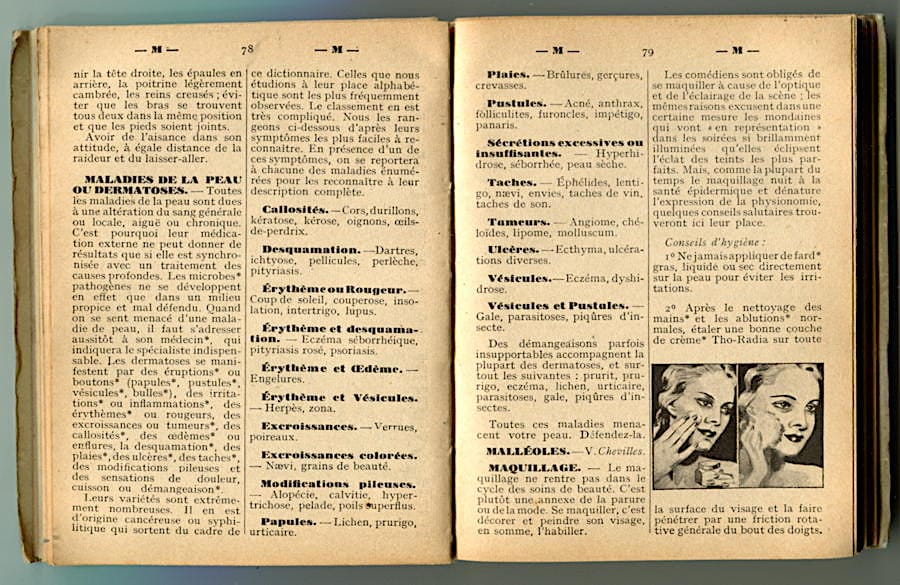 Dictionnaire soins de beaute pages 76-77