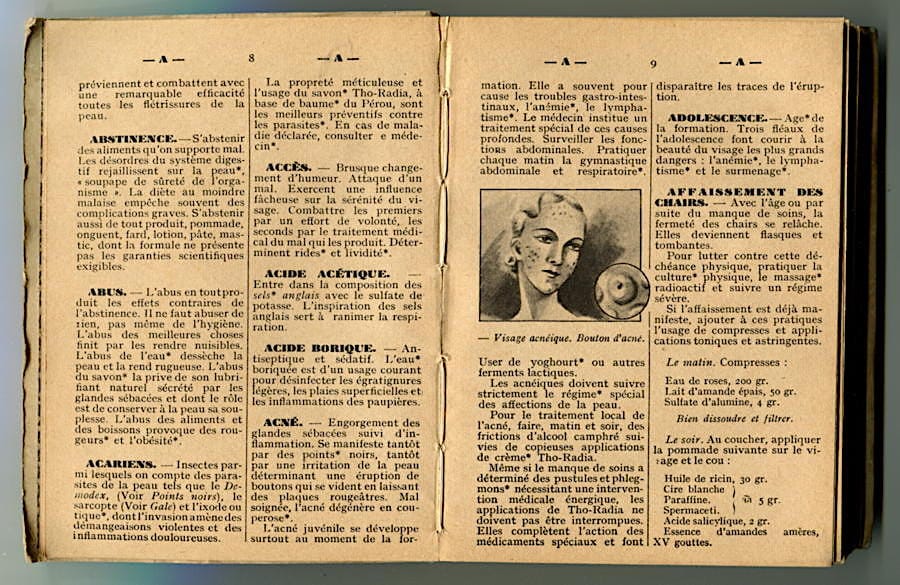 Dictionnaire soins de beaute page 6-7