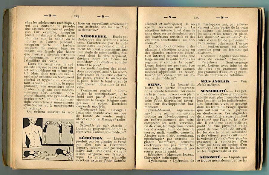 Dictionnaire soins de beaute pages 122-123