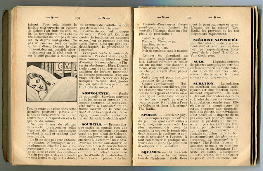 Dictionnaire soins de beaute pages 128-129