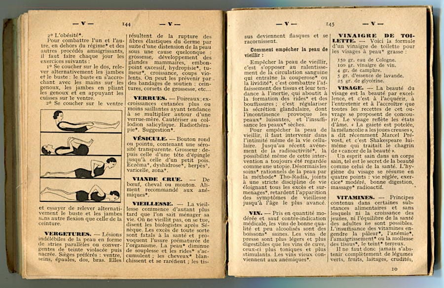 Dictionnaire soins de beaute pages 142-143