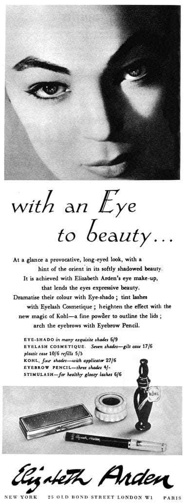 1955 Elizabeth Arden eye make-up