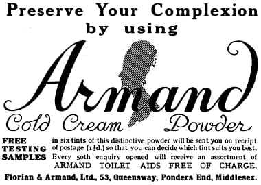 1928 Armand Cold Cream Powder