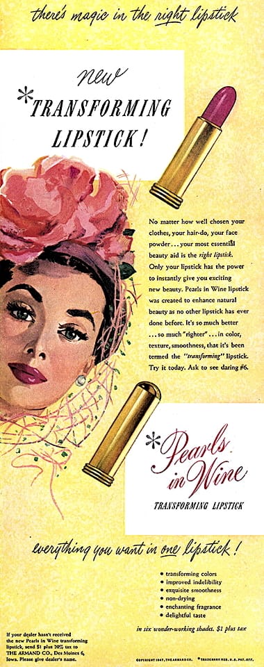 1947 Armand  Pearls in Wine Transforming Lipstick