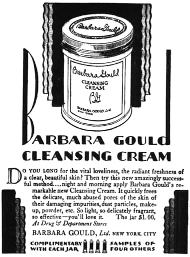 1928 Barbara Gould Cleansing Cream