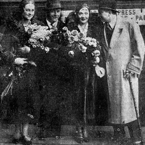 1931 Miss Barbara Gould arriving in Paris