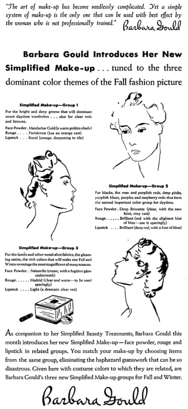 1936 Barbara Gould Simplified Make-up