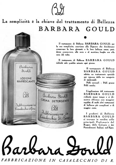 1941 Barbara Gould Lozione Rinfrescante and Crema Detergente