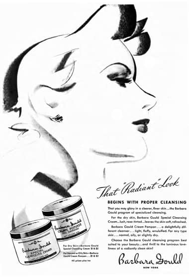 1942 Barbara Gould Special Cleansing Cream and Cream Pompon