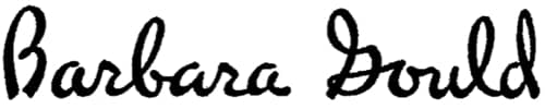 Barbara Gould signature