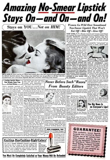 1951 Hazel Bishop No-Smear Lipstick