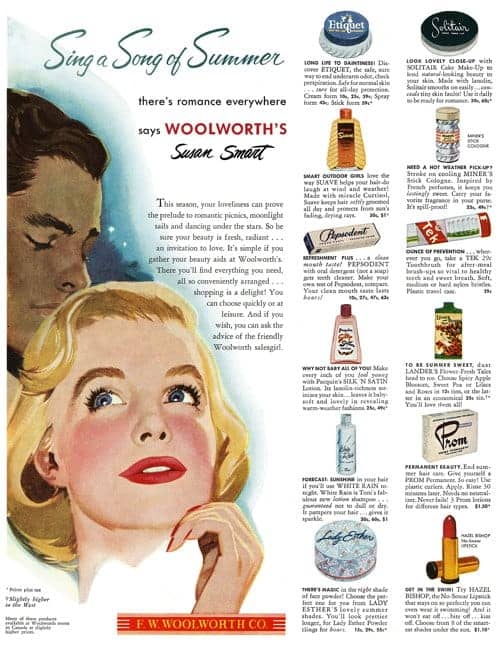 1952 Woolworths advertisement