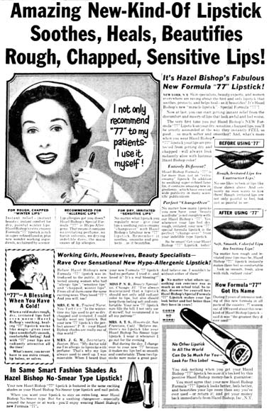 1957 Hazel Bishop Formula 77 Lipstick